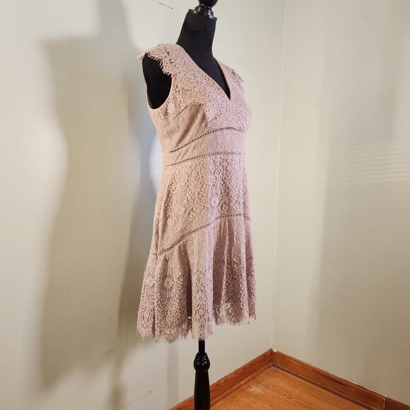 ADELYN RAE NWT Mauve Lace Sleeveless Dress, Size 12 - Picture 5 of 12